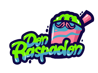Don Raspadón Logo comida food helado ice ice cream illustration imagotipo logo milkshake raspados restaurant smoothie vector vectores