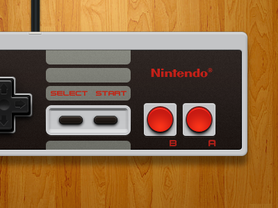 Nintendo (Nes) Controller controller design illustration interface nes nintendo openemu retro ui