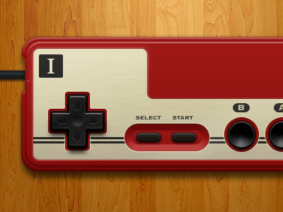 Famicom Controller controller design famicom illustration interface nintendo openemu retro ui