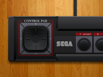 Sega Master System Controller controller design games illustration interface master system openemu retro sega sms ui video games