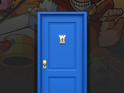 The Blue Door access archive blue blue key brass door exclusive gold teaser video games website
