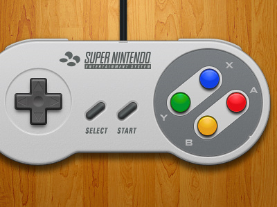 Super Nintendo Controller (EU/AUS) controller design games illustration interface nes nintendo openemu retro ui video games