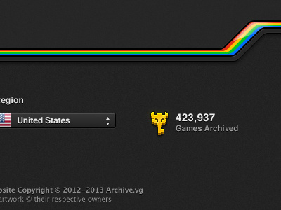 Footer: Games Archived archive footer games icon key master key rainbow retro stripe voxel zelda