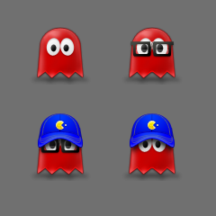 Blinky Range baseball blinky cap design ghost glasses icon nerd pacman