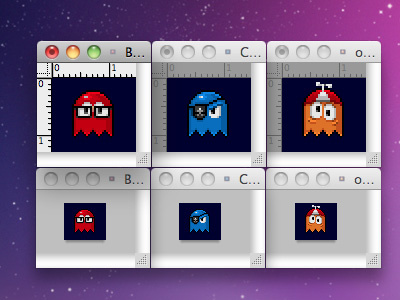 3 Out Of 4 Ghosts blinky clyde game ghosts inky pixel art sprites