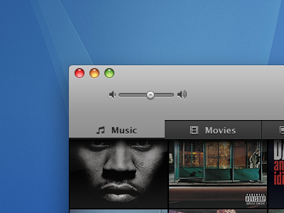 Tabs albums application movies music osx tabs tiles