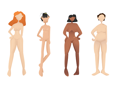 clear beauty body design feminism illustration ladies vector women