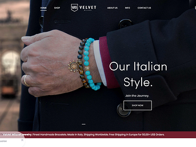 Website and Product Photography for Velvet Milano Fashion Brand