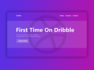 My First Dribble Post adobe xd gradient photoshop purple gradient ui design