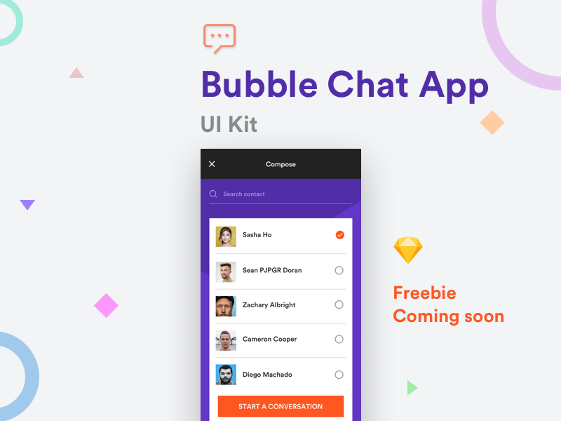 Bubble Chat App - Freebie.