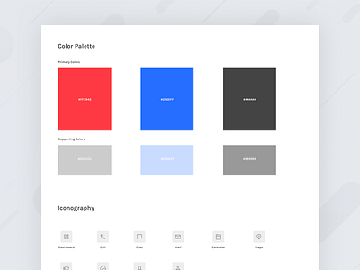 Color palette & icons