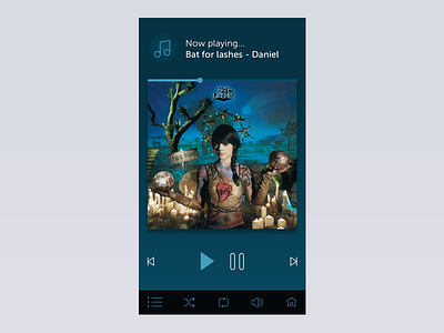 My first go at the daily UI challenge - Music player