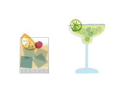 Cocktail illustration print