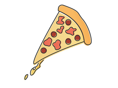 Pizza illustration print