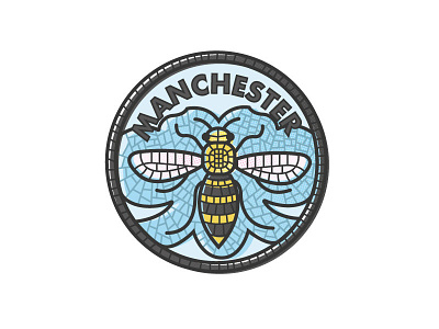 The Manchester Bee illustration print