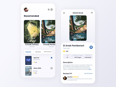 Book Review Application 2020 design app best design best shot book bookapp branding clean creative design flat interface minimal reading ui uidesign uiuxdesign ux uxdesign web