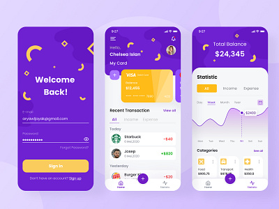 Finance app app best design clean ui design finance app finances financial app flat illustration ios ios app login screen mobile money app statistics ui uiux uiuxdesign ux