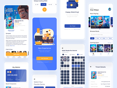 Movie App app best design booking booking app cartoons cinema cinema app clean ui cleaning design imdb iphone movie movie app theater ticket ticket app ticket booking ui uiux