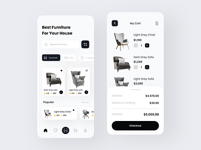 Furniture Shop App by Arya Wijaya Kusuma for Plainthing Studio on Dribbble