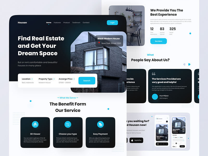 House Rent Website designs, themes, templates and downloadable graphic
