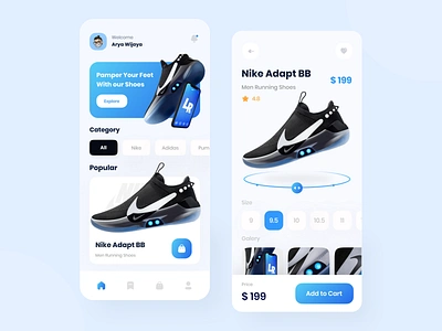 Shoes App adidas clean ui ecomerce app ecommerce market mobile mobile app nike nike app shoe shoe app shoe store shoe store app shoes shoes app shoes store shoes store app store store app uiux