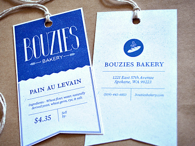 Bouzies Bakery Label