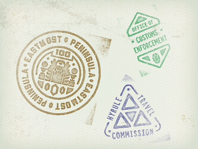 Hyrule passport stamps hyrule icons passport rubber stamp zelda