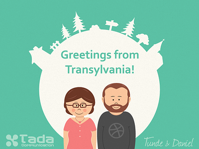 Greetings from Transylvania character design illustration pine smile transylvania