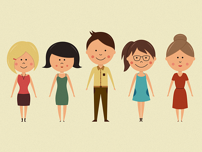 Character design boy character illustration characters customer flat girl illustration personas