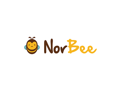NorBee logo bee honey illustration kawaii logo