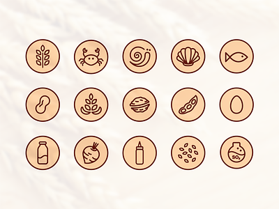 Food Allergens Icons