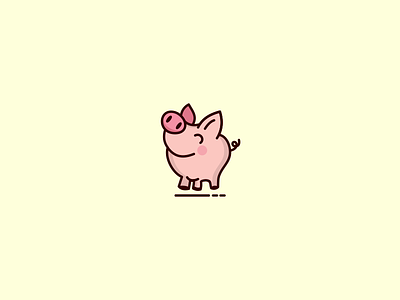 Arthur the pig animal character cute illustration pig piggy