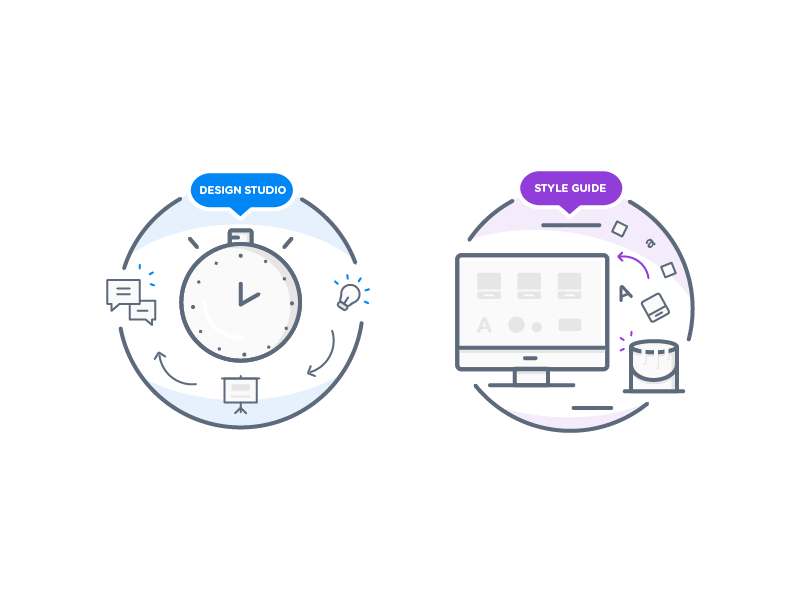 Badge Illustration style guide design studio ux illustration badge