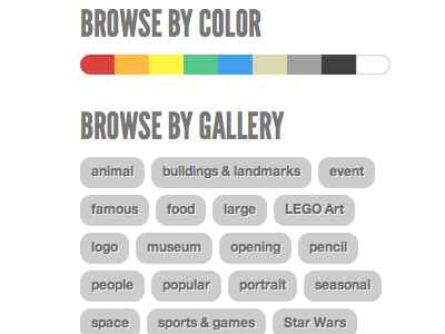 The Art of the Brick css3 gothic html5 lego trade