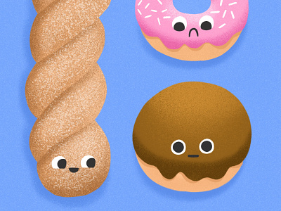 Donut Love character illustration cute art cute illustration donut donut illustration flat design flat illustration flat illustrations food illustration illustration illustration art illustration artist procreate