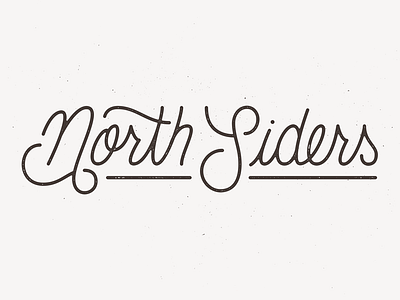 North Side cursive illustration lettering script typography