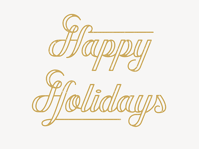 Happy Holidays cursive holidays illustration lettering script type typography