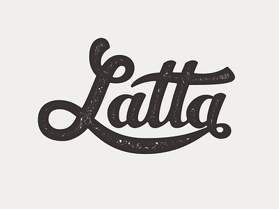 Latta cursive illustration lettering script type typography