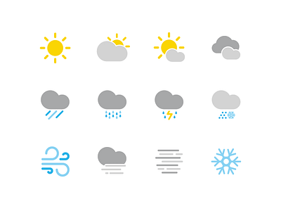 Weather Icons cloud fog icons lightning rain snow sun weather wind