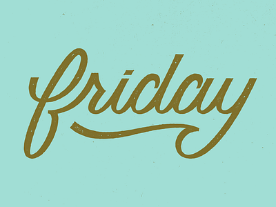 Happy Friday! cursive friday illustration lettering script skillshare type typography
