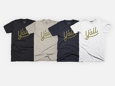 Y'all 4.0 cotton bureau lettering shirt southern texas typography yall