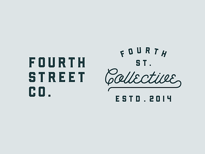 4th St. Collective badge branding lettering logo typography