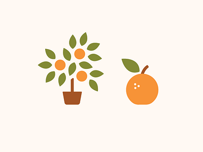 Clementine's Icons icons illustration orange tree
