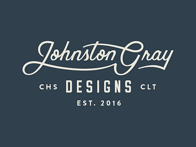 Johnston Gray brand custom golf illustration lettering logo script typography