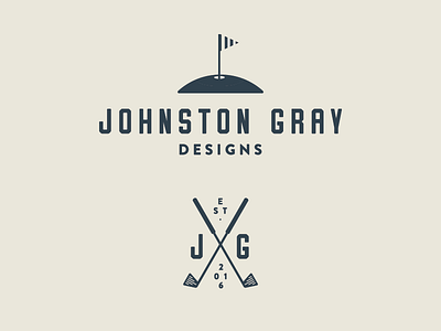 Johnston Gray brand custom golf illustration logo sports typography