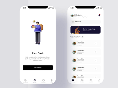 Delivery app app design ui