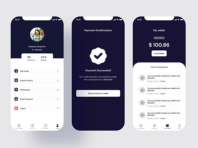 Flicks logistics app design ui