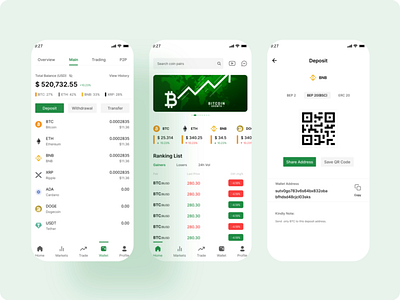 Chummie crypto app design ui