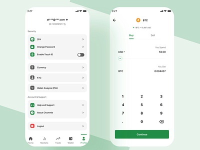 Chummie app design ui