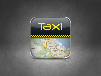 Taxi app design icon invasivecode ios ipad iphone photoshop taxi